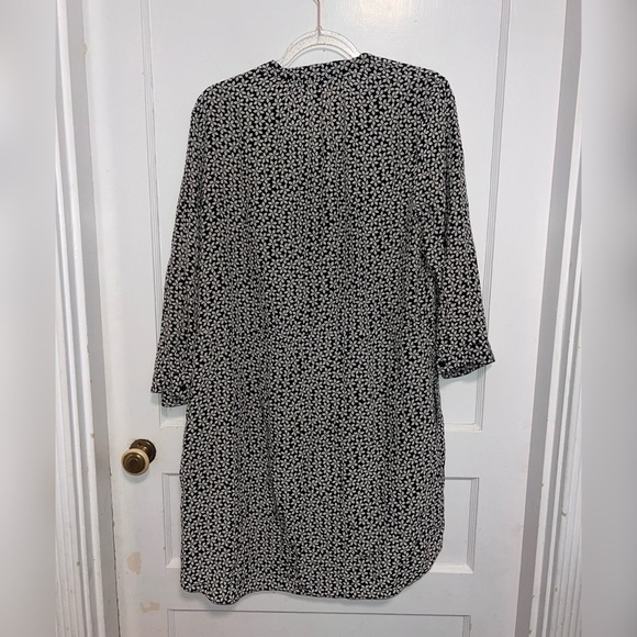 Diane von Furstenberg Black White Silk Dress Tie Cinch Waist Floral $578 14 - Picture 4 of 4